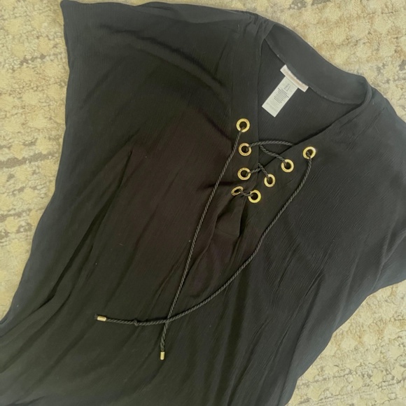 Black Tunic Swimsuit Cover-Up ~ LA BLANCA Resort Wear - Picture 6 of 8